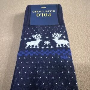 Polo Ralph Lauren Mens Wool Blend Crew Holiday Socks  Size 10-13 New With Tags